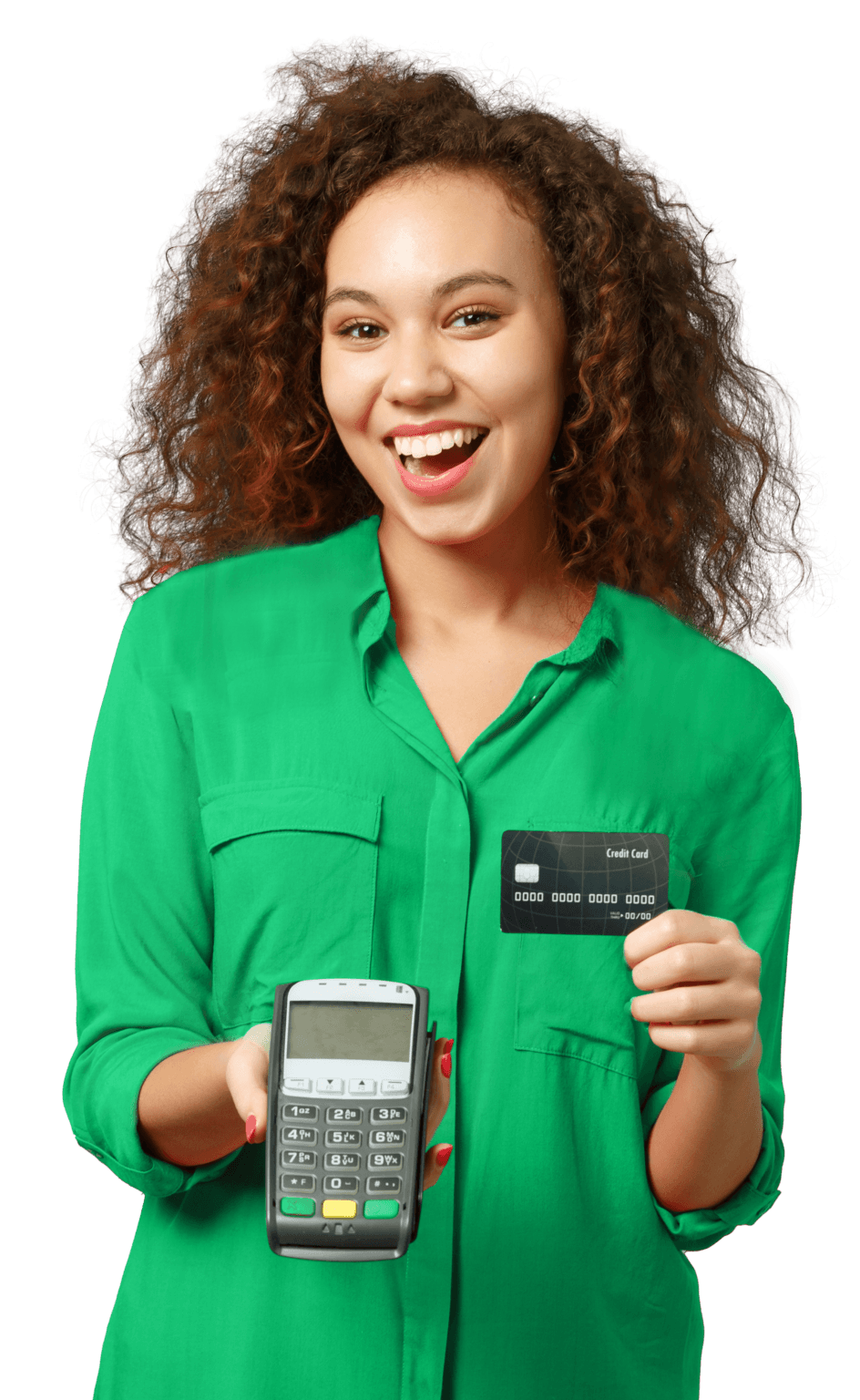 Especialista DavelPay com máquina de cartão